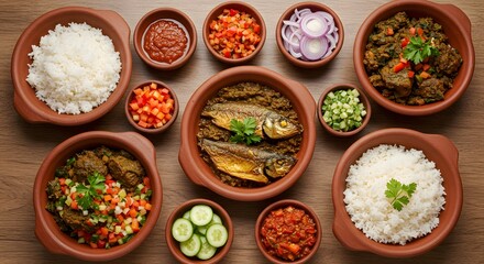 "Plat Traditionnel Africain Saka-Saka avec Poisson Fum&eacute;"