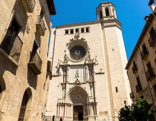 Ancient European church facade