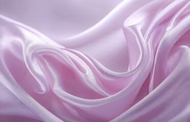 Elegant lilac silk fabric with soft folds and shimmering light creating a luxurious texture and a gentle feminine touch perfect for design projects