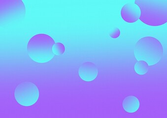 gradient abstract background with floating spheres vibrant blue and purple minimal design, 3D bubble shapes, futuristic art, soft geometric 
