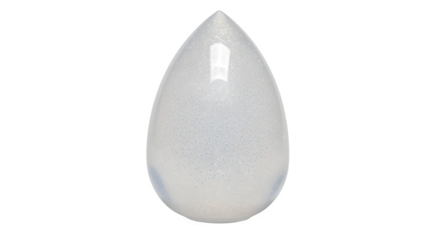 Silicone makeup sponge with glittery finish, isolated on white background