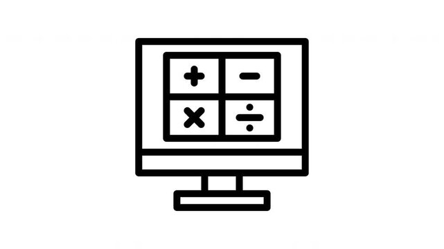 maths minimalist stroke animation