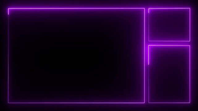 dynamic glowing purple streaming frame overlay for gaming and live content