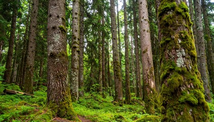 Lush forest interior