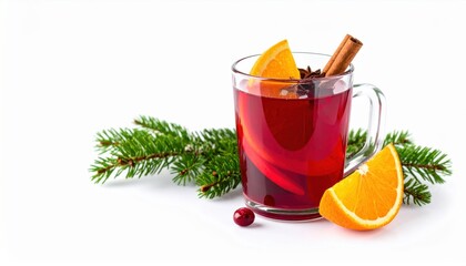 Warm and Inviting Cup of Mulled Drink Infused with Cinnamon Orange Slices for Cozy Winter Moments