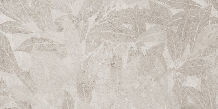 stone texture with subtle leaf pattern creating natural botanical abstract background.