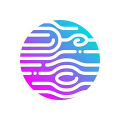 Neptune. This is a vector single icon with a solid gradient style. It is suitable for various purposes, including website design, mobile app design, and logo design. © xfadlirx