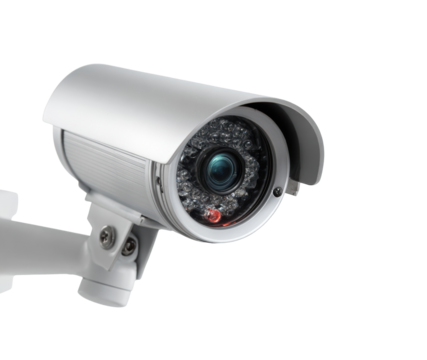 Security monitor technology for home and business safety on a transparent background, cut out