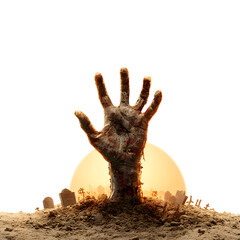 Zombie Hand Rising from Grave Halloween Transparent Images Halloween Background Images on isolated transparent background 