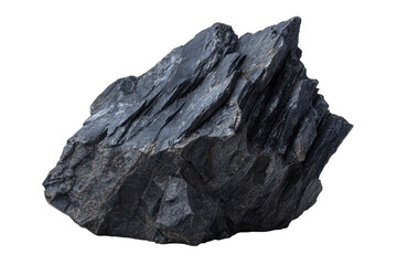 Dark, rough-textured rock specimen