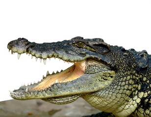 Fototapeta premium Crocodile's open mouth close-up