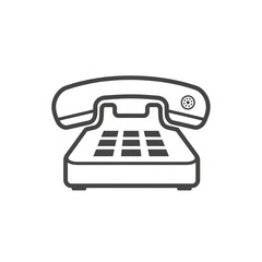 vector black telephone icon