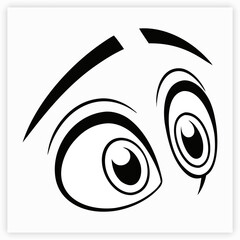 A collection of twelve stylized illustrations depicting variations in female eyes and eyebrows.