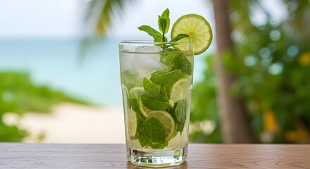 Rustic Wooden Frame and Succulent Plant Against White Brick Wall Mockup.