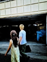 young couple in the city