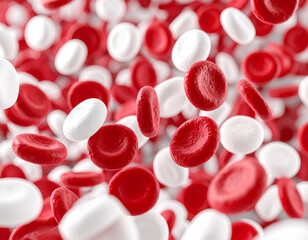 Immune Defense System with White Blood Cells and Viruses