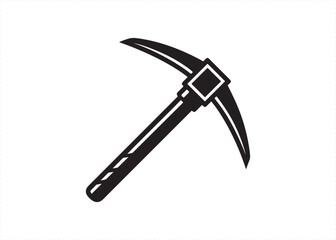 Pickaxe Mining Silhouette for Apps and Games.