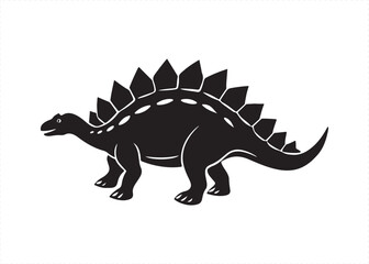 Ankylosaurus Silhouette Armored Dinosaur Prehistoric Vector Illustration.