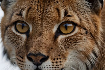 Obraz premium Close-up on a feline eye - Eurasian Lynx
