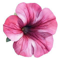 Petunia Flower, watercolor drawing vector, isolated on a white background.