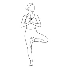 Hand drawn illustration showing yoga poses on a white background. Suitable for websites, banners, posters, blogs and online articles.