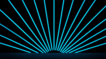 Vibrant Cyan Laser Beams: Abstract Background for Design Projects