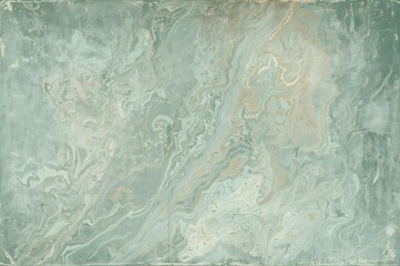 Fototapeta premium Old blue green marbled grunge textured design with faded distressed pattern in pastel antique backdrop