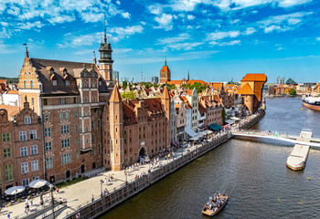 Obraz premium Architecture of old town in Gdansk, Poland