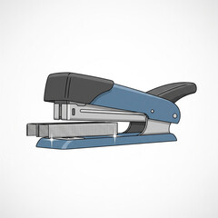 Stapler with staples isolated on white background