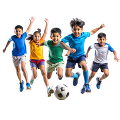 Transparent PNG available Active kids enjoying various sports png cut out element set