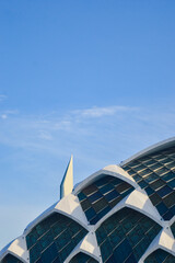 Al Jabbar Grand Mosque Reflected on Lake in Bandung, West Java, Indonesia