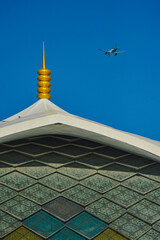 Al Jabbar Grand Mosque Reflected on Lake in Bandung, West Java, Indonesia