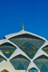 Al Jabbar Grand Mosque Reflected on Lake in Bandung, West Java, Indonesia