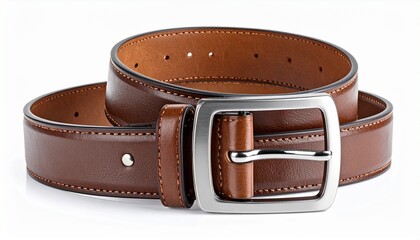 leather belt isolated on white