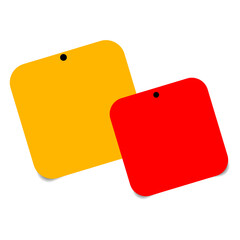  sticky post it note with red pushpin isolated on transparent background