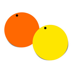  sticky post it note with red pushpin isolated on transparent background