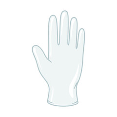 Obraz premium Hygiene emblem showcasing sterile hand protection for healthcare or industrial environments