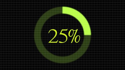 25%25%25% Bar Chart Animation percentage diagrams modern animation design percentage circle 4K animation. neon circle and cc action background. motion - Powered by Adobe