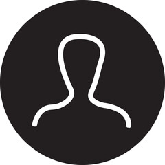 Man profile icon symbol flat design vector in trendy style isolated on transparent background