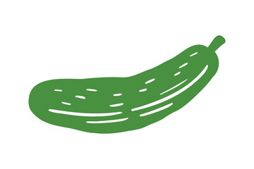 cucumber icon doodle hand drawn. Cartoon silhouette drawing green cucumber clipart symbol