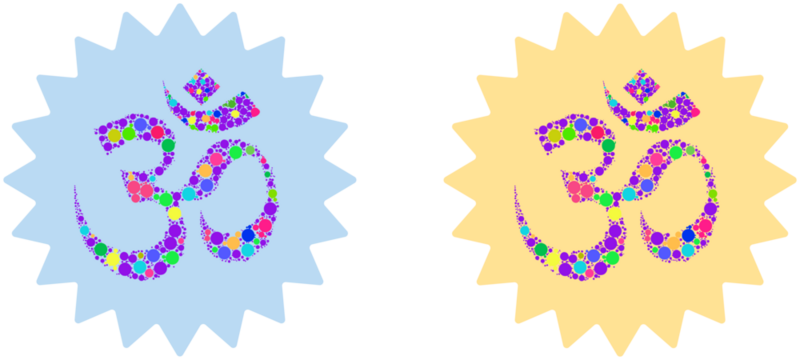 Om Ohm Symbol Mosaic Colorful Yoga Meditation Mantra