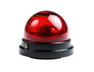 Round, bright red emergency light