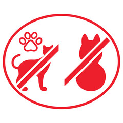 No Pets Allowed In This Building Or Area Sign Symbol Design