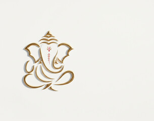 illustration of Lord Ganpati for Ganesh Chaturthi festival background design template poster