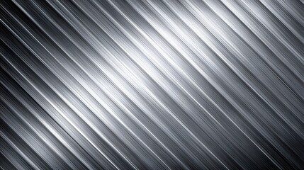 Anodized Aluminum Texture Titanium Silver Background with Micro-Brushed Finish, Directional Studio Lighting 16:9 Tech