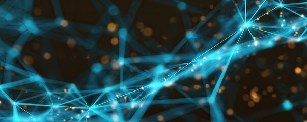 Digital Network Visualization Abstract Art Modern Technology Futuristic Environment Creative Concept