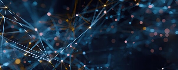 Digital Network Artistry Abstract Blue Space Visual Design Virtual Environment Innovative Perspective