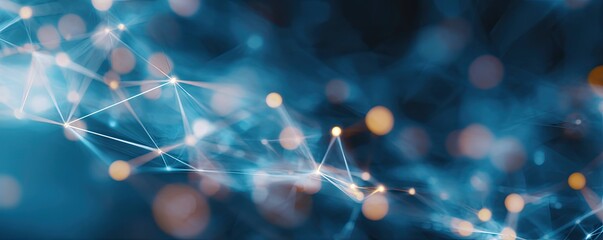 Digital Network Action Abstract Blue Background Art Technology Environment Artistic Viewpoint