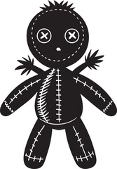 Voodoo Doll Silhouette – Occult, Creepy, Vector (High Contrast)