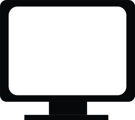 Blank wide screen flat computer monitor isolated on white background
